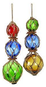 GLASS JUTE FLOAT 2 ASST A SET OF TWO