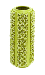 Ceramic Vase with Glossy Finish in Light Green Color