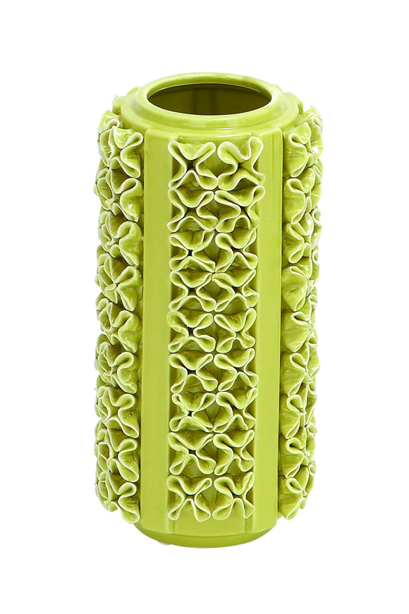 Ceramic Vase in Light Green Color and Glossy Finish