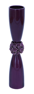 Ceramic Purple Vase with Flower with Perfect Finish