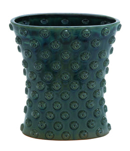 Multipurpose Use Portable Blue color Ceramic Crackled Vase