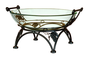 GLASS BOWL METAL STAND FOR WAITING LOUNGES