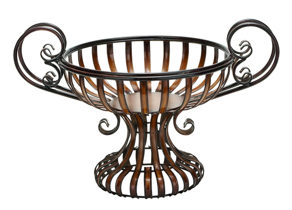 METAL BOWL WITH ELEVATED BASE