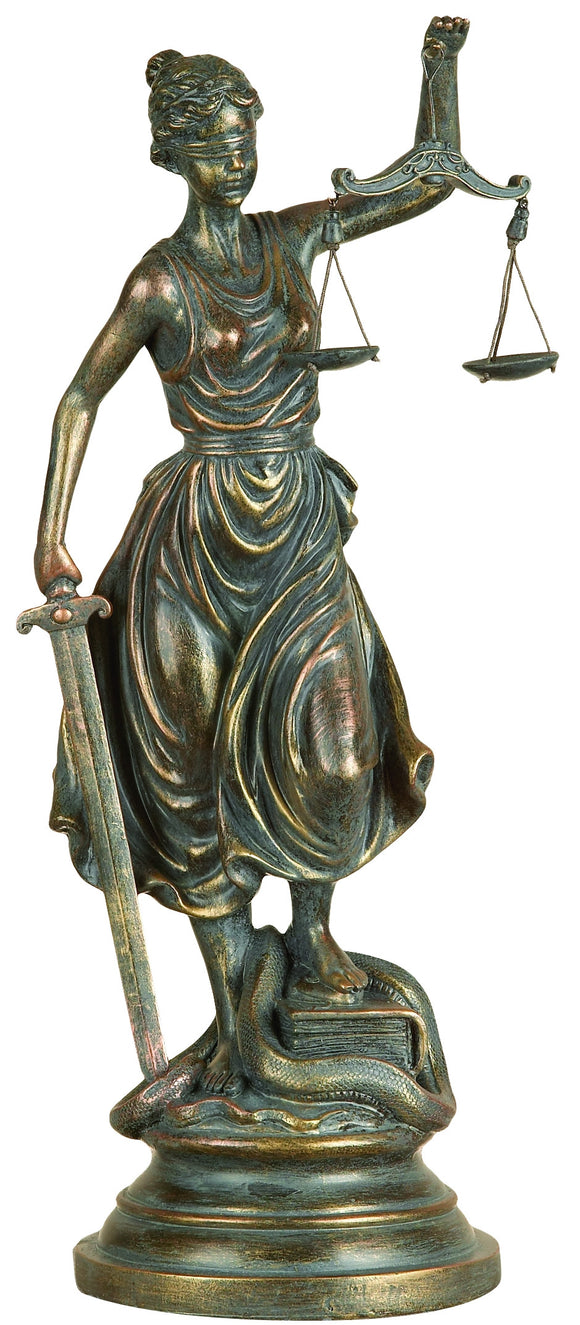 POLYSTONE LADY JUSTICE MAKES THE DECOR MORE MEANINGFUL