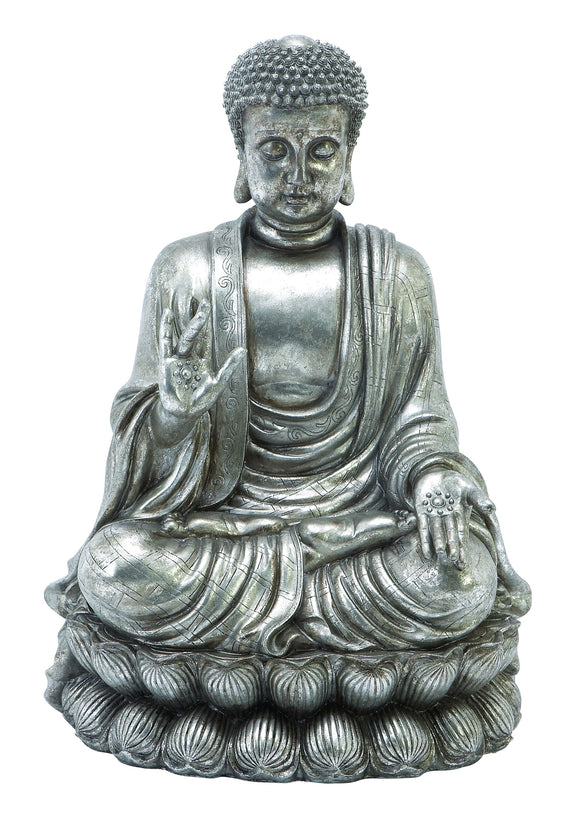 POLYSTONE BUDDHA 16 INCHES WIDE