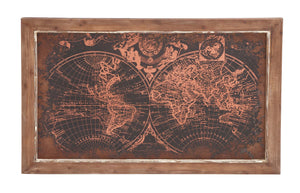 Fascinating Styled Wood Wall Art Map