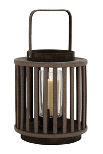 Lining Designed Striking Wood Glass Lantern