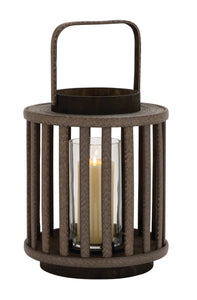 Unique and Attractive Round Shaped Wood Glass Lantern