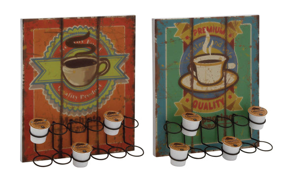 The Beautiful Wood Metal Coffee Cady 2 Assorted