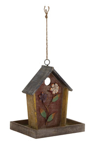 Striking Styled Wood Metal Birdhouse