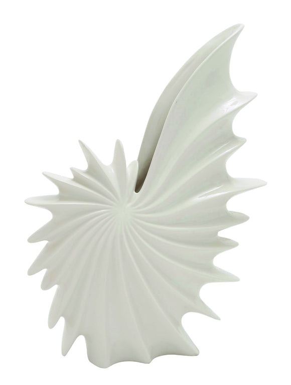 Ceramic shell shaped elegant vase