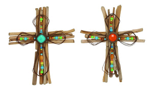 Creatively Styled Wood Metal Cross 2 Assorted