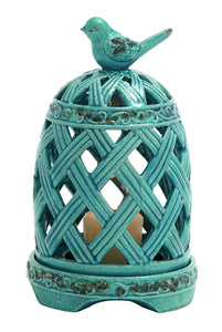 Graceful Zhangye Ceramic Birdcage Candle Holder