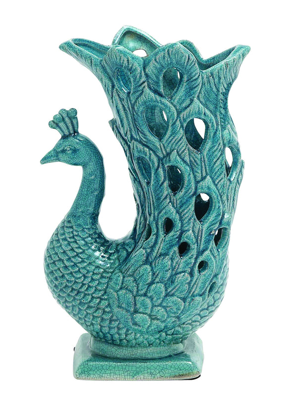 Beautifully Styled Ceramic Peacock Vase