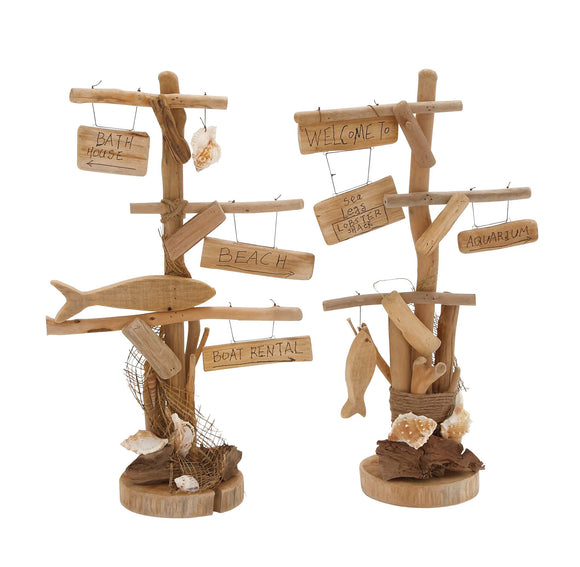 Artistic Styled Classy Driftwood Décor 2 Assorted