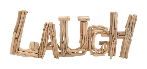 Unique and Classy Driftwood Laugh Wall Decor