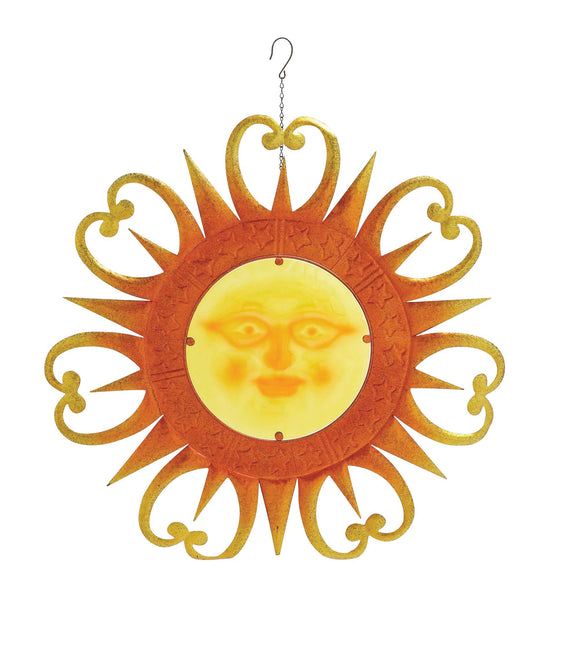 Beautiful Styled Metal Glass Sun Plaque