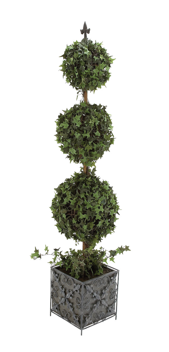 The Lifelike PVC Topiary Metal Planter