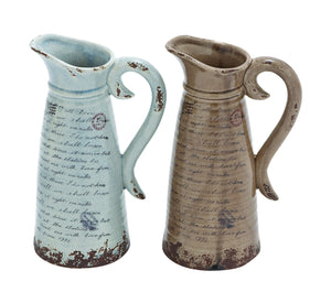 Easy to Use and Lightweight Ceramic Pitcher with Antique Design