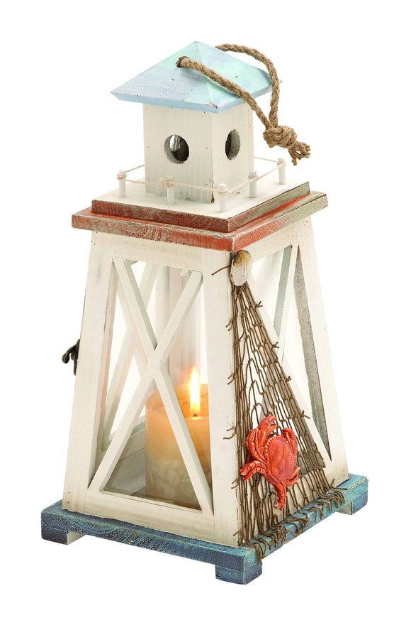 Wood Lantern with Broad Base and Good aeration at the Top