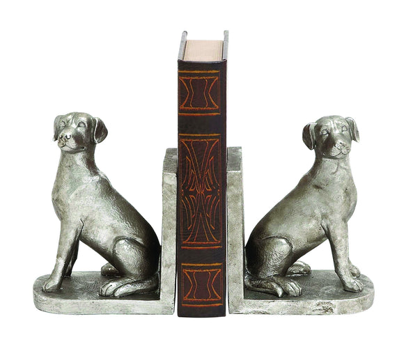 Hoary shiny dog bookend