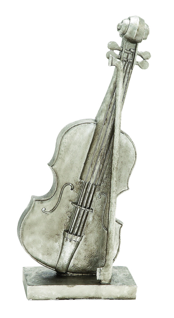 Attractive silvery shiny violin decor