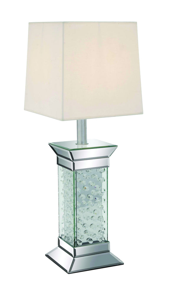 Elegant wooden glass table lamp