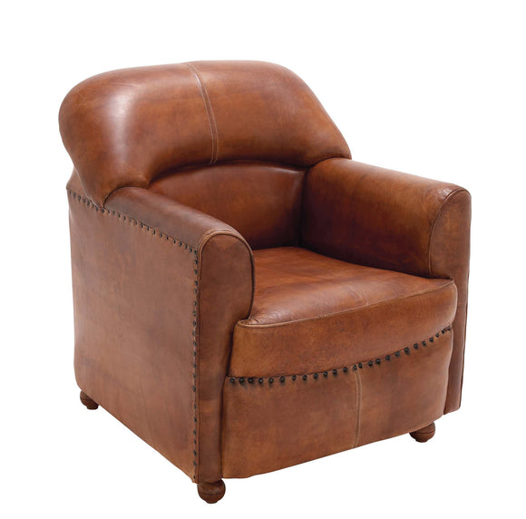 The Heavenly Wood Leather Arm Chair