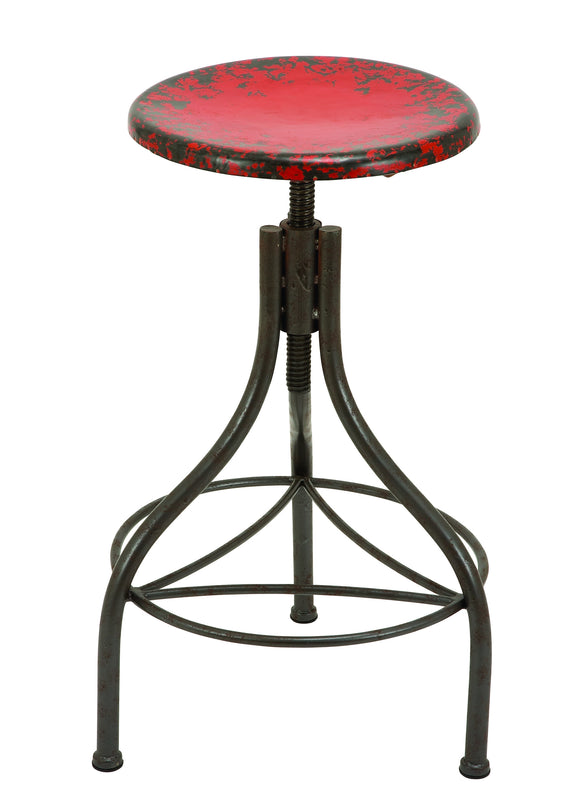 METAL BAR STOOL CAN BE ADJUSTED AS REQUIRED