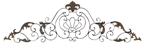 CROWN IRON SCROLL WALL DECOR SCULPTURE