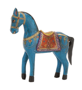 Well Designed Customary Styled Wood Painted Horse