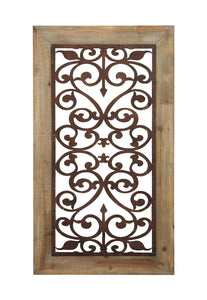 Garden Style Wall Plaque With Scrolling Ironwork