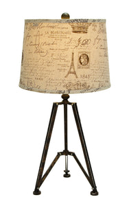 Exclusive Metal Table Lamp with Tripod Stand Pattern