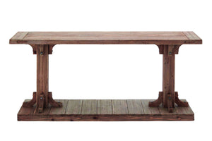 Classic wooden light brown console table