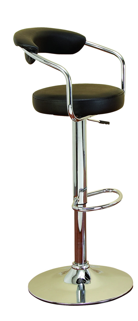 CHROM VINYL BAR CHAIR FOR ULTIMATE COMFORT