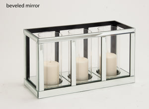 The Grand Wood Mirror Candle Holder