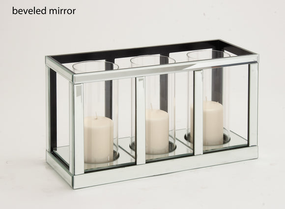 The Grand Wood Mirror Candle Holder