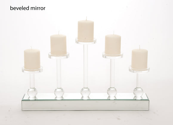 The Astutely Beautiful Wood Mirror Candle Holder