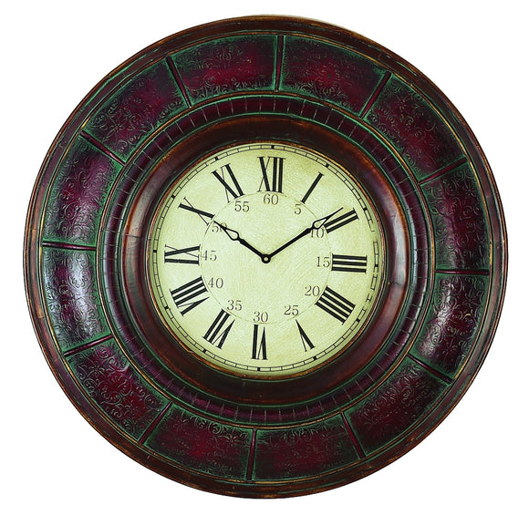 WOOD WALL CLOCK WITH 36 INCH DIAMETER