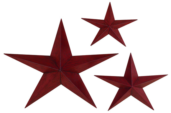 METAL STAR SET OF 3 CASTED IN SHAPE OF THREE STARS