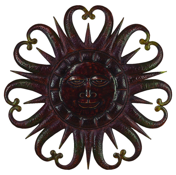 METAL DECORATIVE SUN LARGE RISING SUN