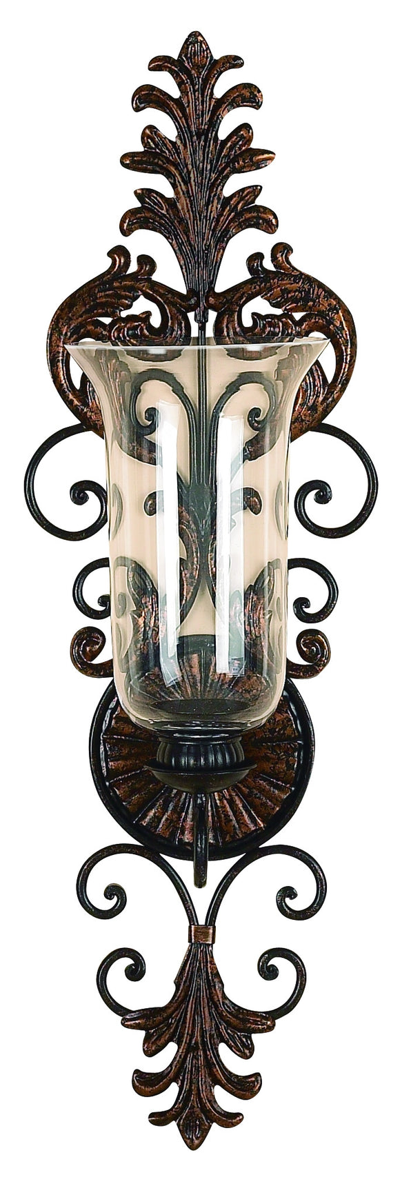 METAL GLASS CANDLE SCONCE A PERFECT CHRISTMAS GIFT