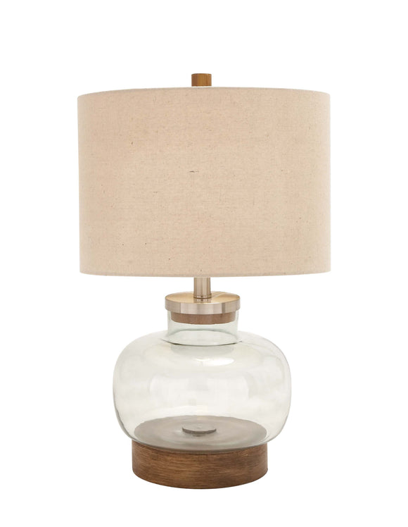 The Distinctive Glass Metal Table Lamp