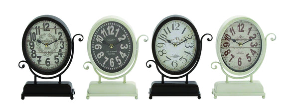 Yangtze Smart Styled Metal Desk Clock 4 Assorted