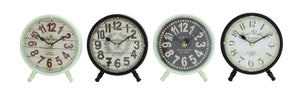 Attractive Styled Metal Desk Clock 4 Assorted