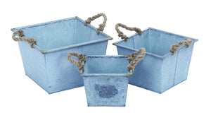 Planter Designed with Rope Handles - Set of 3