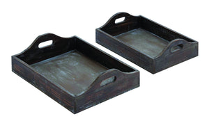 Tray with Two Identically Designed Trays - Set of 2