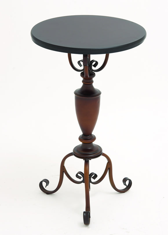 Round Shaped Table with Non Corrosive Metal in Brown color