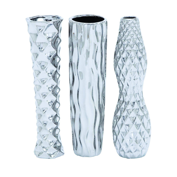 Ceramic Vase in 3 assorted Style with Subtle Curves