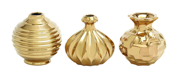 Classy Styled Ceramic Gold Vase 3 Assorted